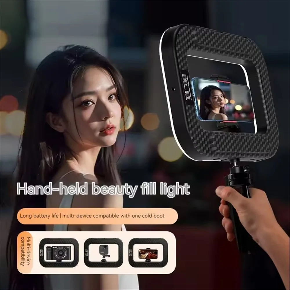 Anneau LED rechargeable portable — selfie, diffusion en direct, photographie, bureau