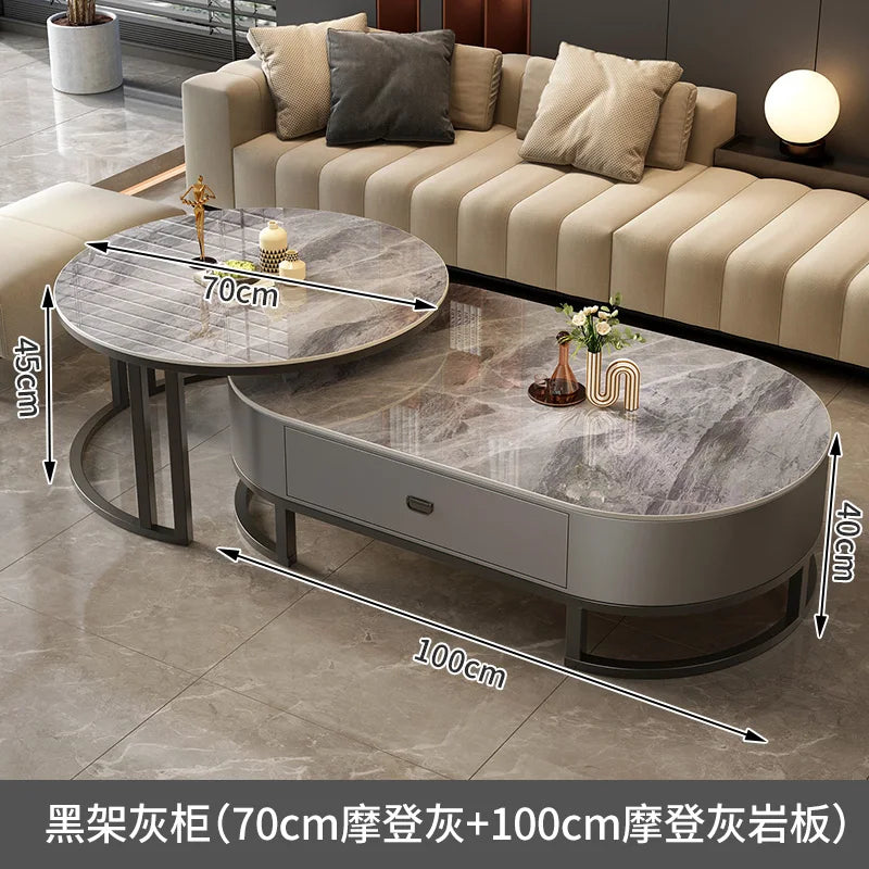 Tables basses extensibles rondes modernes — minimalistes, design livre, meubles salon
