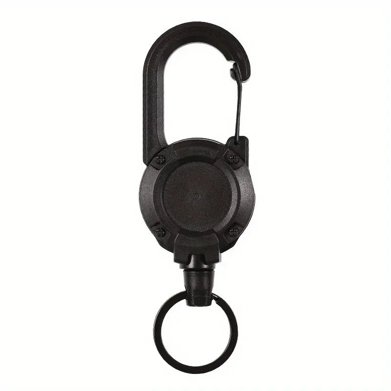 Llaveros retráctiles extensibles, carretes de insignia, clip resistente con mosquetón, para hombres, bolsas de exterior, 1/2/4 piezas