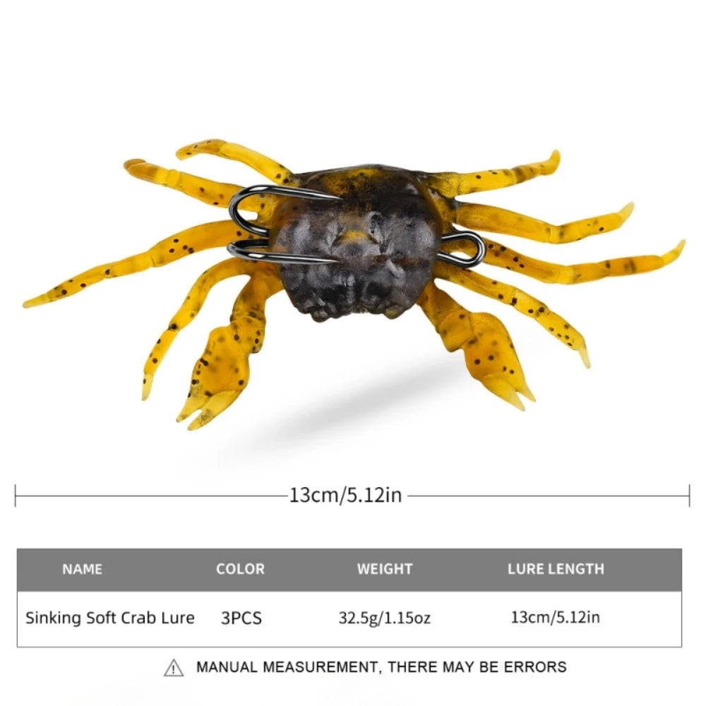 ZUKIBO Leurres Souples en Crabe — Appat Fond Pêche en Mer