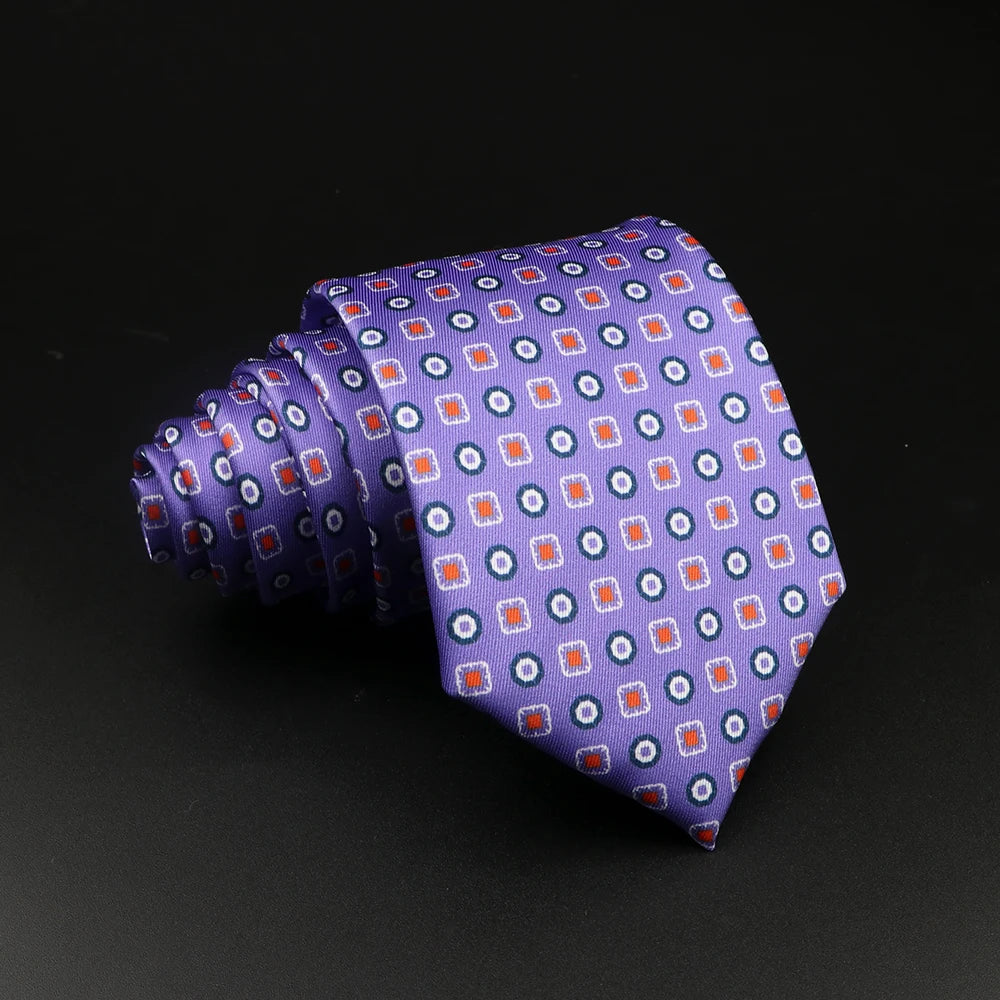 51 Estilos hombres corbatas de seda Jacquard a rayas a cuadros corbata floral accesorios uso diario camisa traje corbata regalo de fiesta de boda