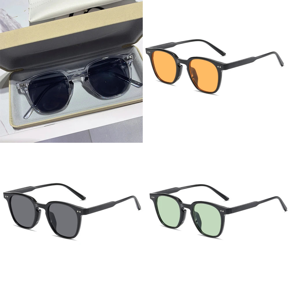 Lunettes de Soleil Carrées Vintage Femme & Homme — Petites Rondes Mode