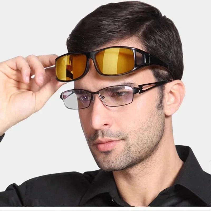 Lunettes de Vision Nocturne Conduite Nuit — Protection UV Unisexe Cadeau