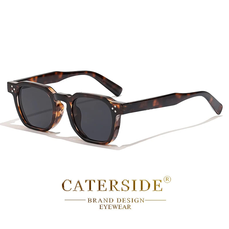 Lunettes de soleil carrées rétro style punk — hommes et femmes, voyage, fête, protection UV400, été