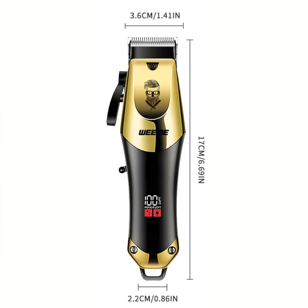 Tondeuse à cheveux électrique vintage pour homme — tondeuse barbe rechargeable, kit nez, cadeau