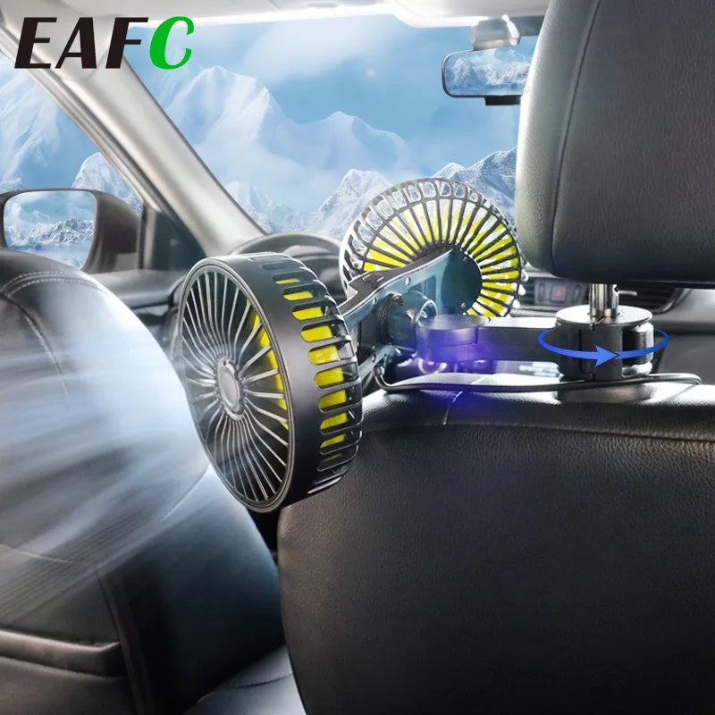 3-speed car rear seat fan, USB air freshener, air conditioner, car cooler