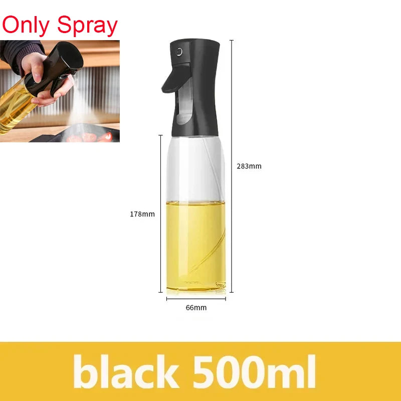 Pulvérisateur d'huile de cuisine en plastique 2 en 1, 500 ml, flacon pulvérisateur d'huile d'olive, distributeur d'huile pour barbecue, cuisson, rôtissage, pique-nique, outil de cuisine