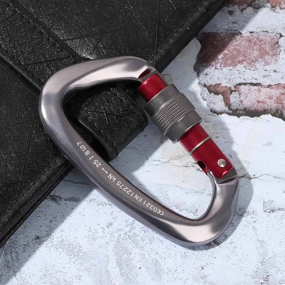 Accessoires de verrouillage principal de sécurité en aluminium de qualité, équipement de protection d'alpinisme, mousqueton professionnel, crochets pour clés d'escalade