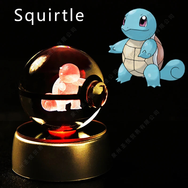 Boule de cristal 3D veilleuse — lampe en verre, statue, cadeau d'anniversaire pour enfants