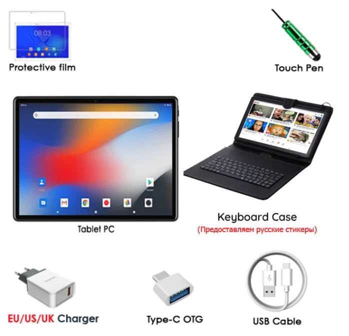 Global Pad-Tablet de persistencia 4G, Octa Core, Android 12, Ordenador PC, Tarjeta ocular para turistas, Llamada telefónica, WiFi, Bluetooth, Original, Nuevo, 2024