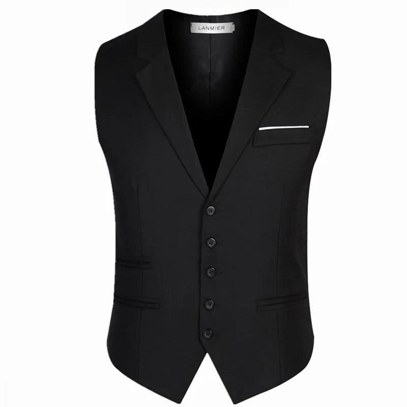 Robe gilets pour hommes coupe ajustée hommes costume Gilet Homme Gilet Homme décontracté sans manches formelle affaires veste grande taille M-6XL