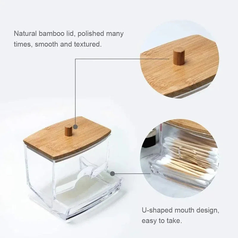 Boite de Rangement Coton-Tige — Organisateur Salle de Bain Pratique
