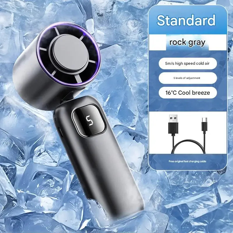 Ventilateur électrique rafraîchissant d'été, ventilateur turbo portable rechargeable, climatiseur double usage portable et de bureau pour le camping