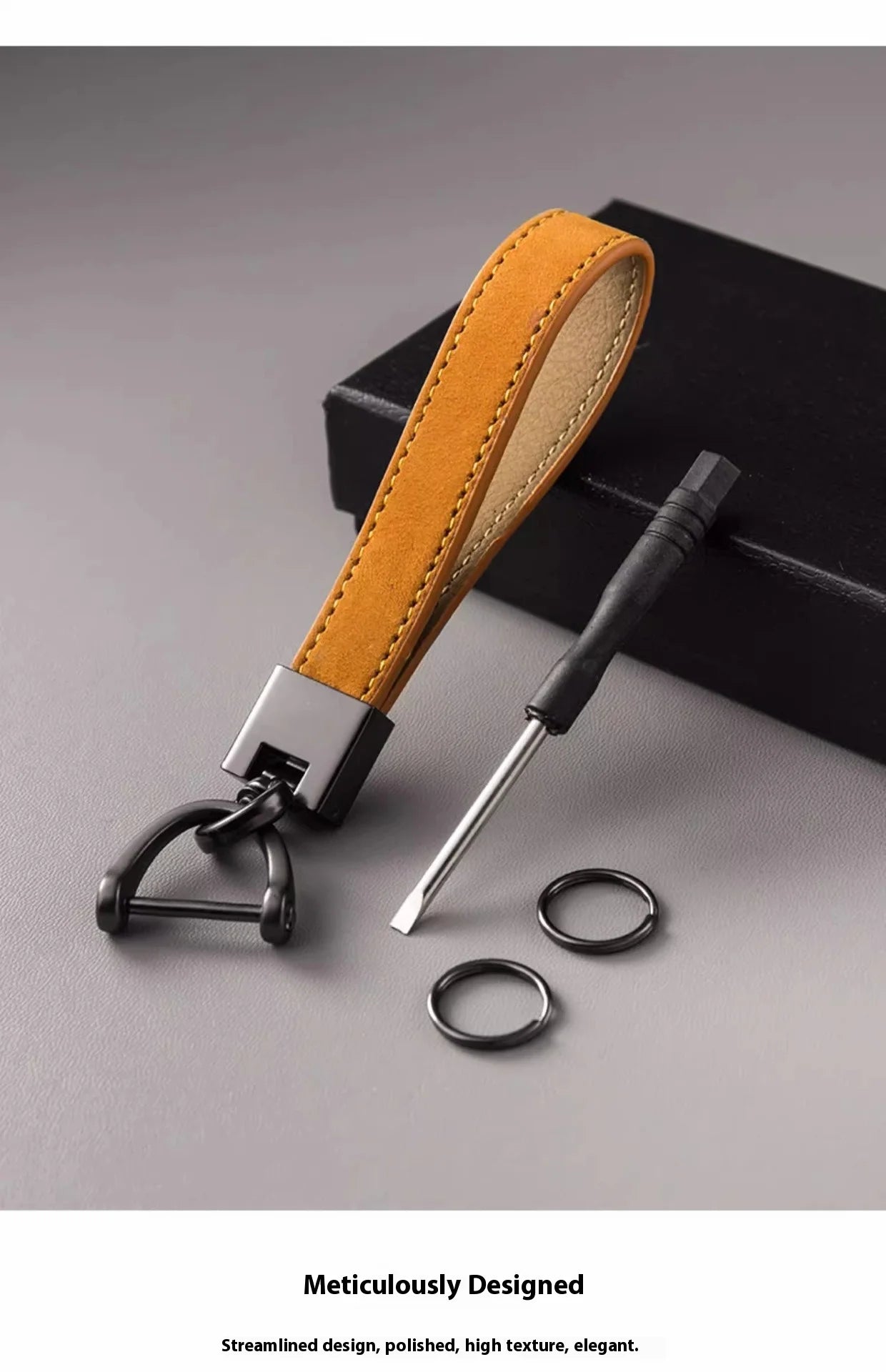 Porte-clés pour hommes et femmes, pendentifs de clé de voiture en cuir de vache avec couche supérieure, porte-clés en cuir véritable, cadeaux d'affaires
