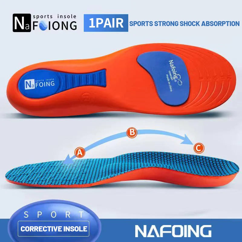 Orth4WD outdoor insoles for men and women, breathable, shock absorbing, for running, basketball, foot care pads
