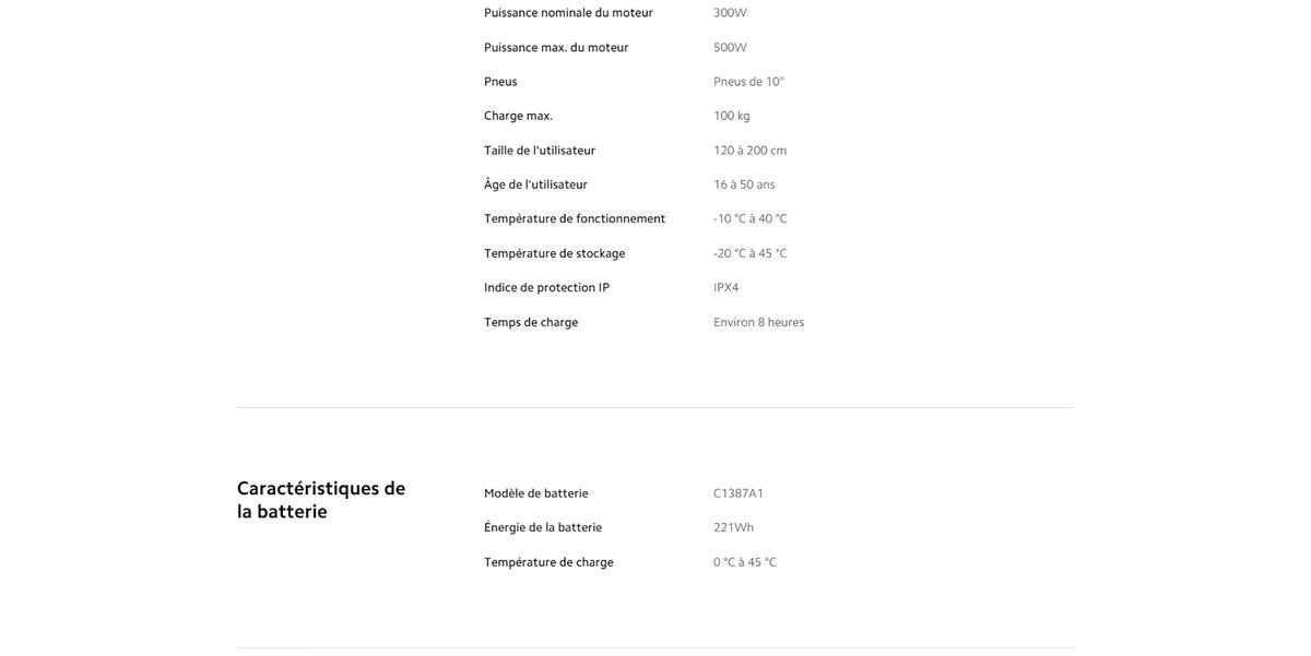 Trottinette Électrique — Pneus 10", 25 km/h, Moteur 300W, Conduite Confortable