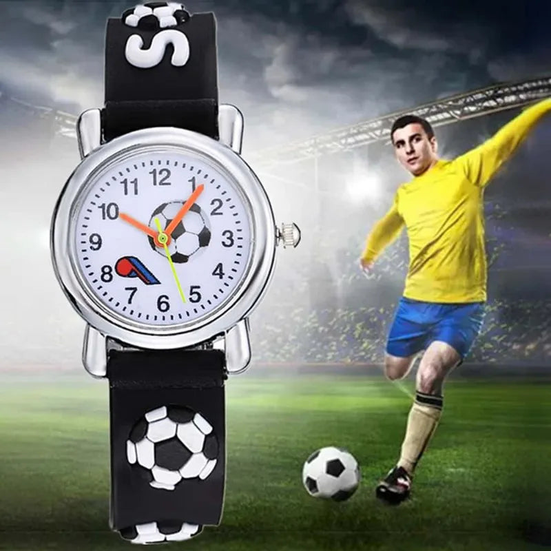 Special Offer Football Children Cute Cartoon Watches for Boys Kids Casual Silicone Strap Children Quartz Watches Kids Watch