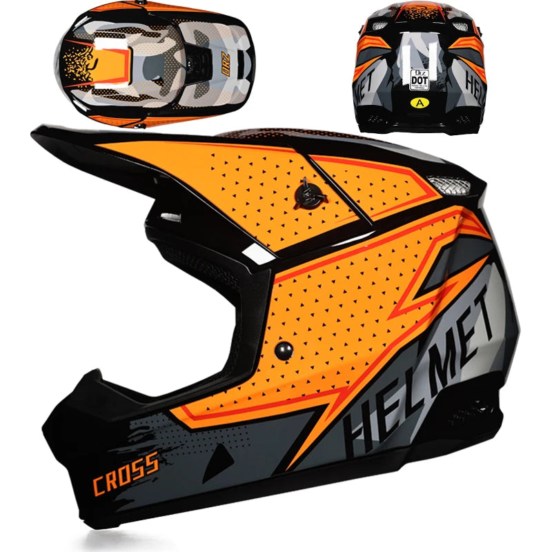 Casque Moto Hors Route Enfants Professionnel — Tout-Terrain Lunettes Cadeau