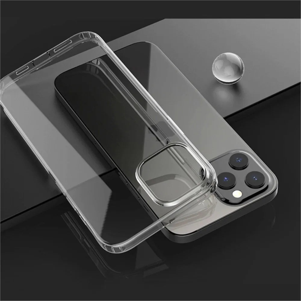 Coque transparente Non jaunissante pour iPhone 16 15 14 Plus 13 Pro Max 16e 12 11 12Pro 14Pro 13Pro SE 2020, housse de téléphone