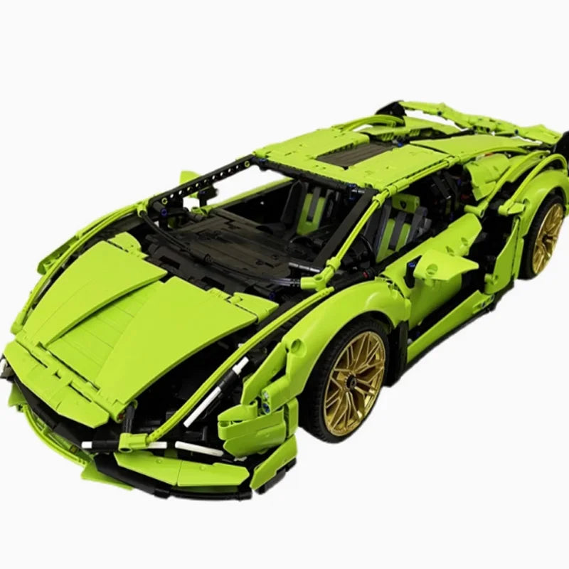 Lambo Sian - 42115 3696 building technique blocks, pieces, compatible with MOC bricks, sports car model for