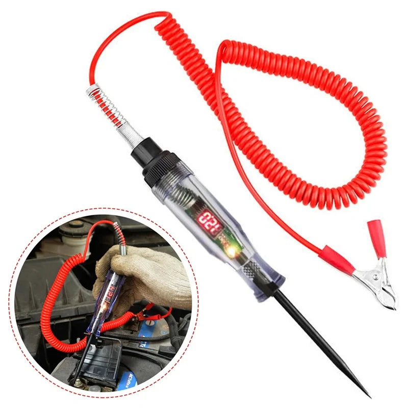 Car Truck Voltage Circuit Tester, 6V 24V Automotive Tools, Car Diagnostic Probe, Test Pen, Light Bulb, Electrical Measurement Pen