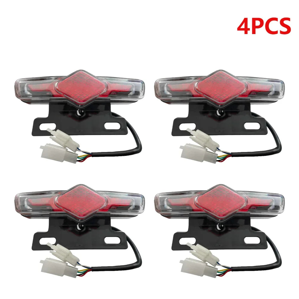 Waterproof LED Headlight for Electric Bicycle, Turn Signals, Taillight, 36V, 48V, 60V