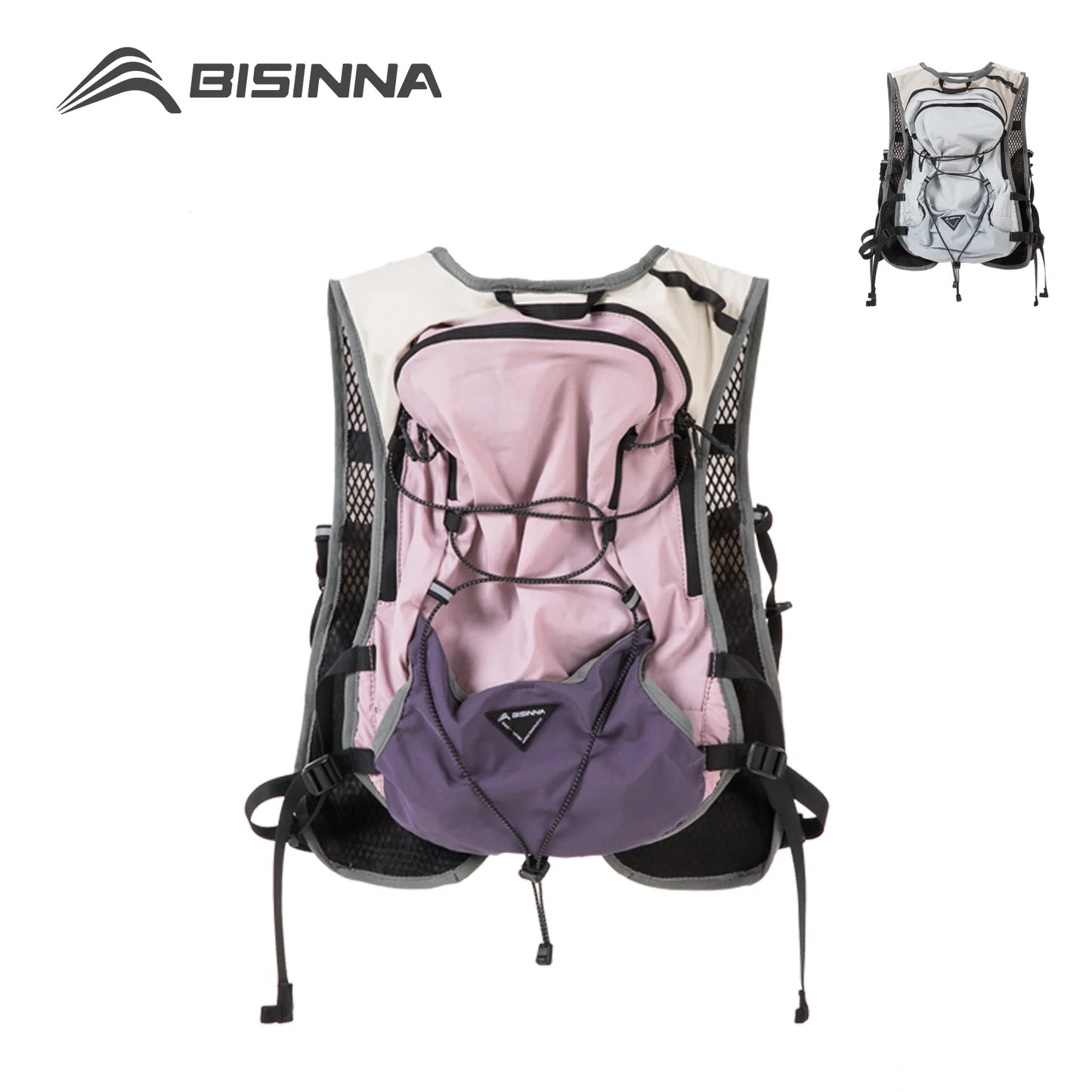 BISINNA 6L sac à dos de course respirant sac tout-terrain ultraléger sac d'hydratation de cyclisme réfléchissant pour cyclisme escalade randonnée