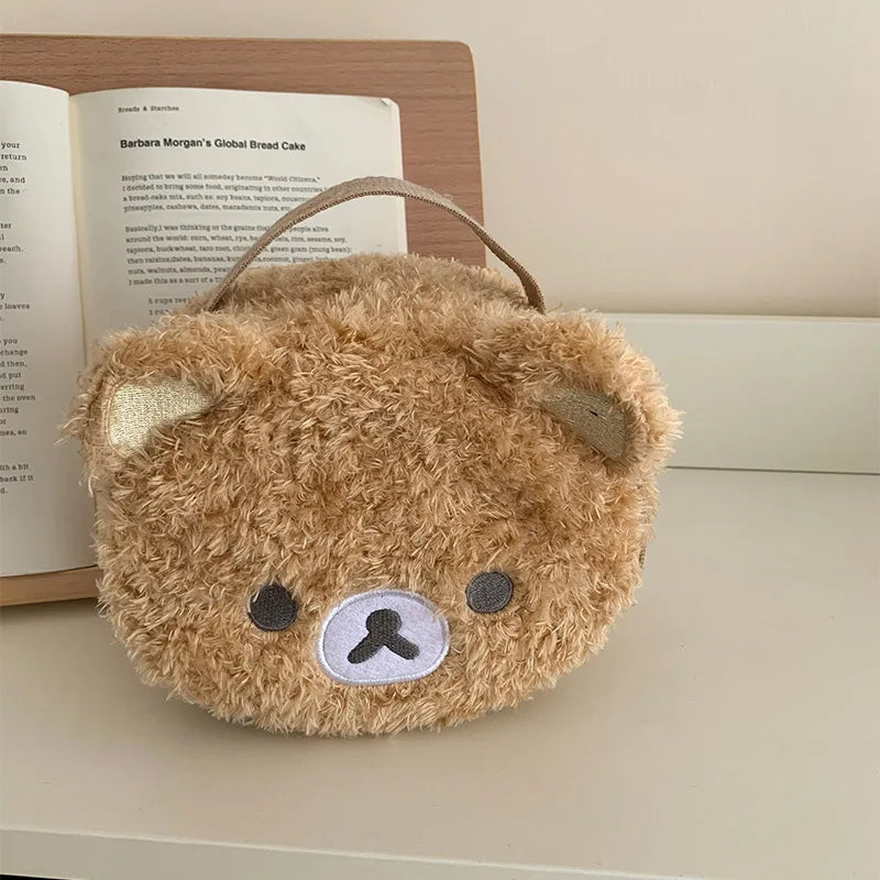 Plush Makeup Bag, Casual Bear Cosmetic Bag, Jewelry Storage Pouch for Women, Girls' Handbag Organizer, Gift, Special Offers