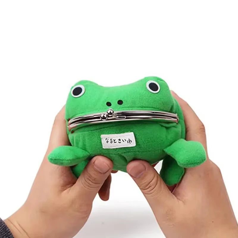 Cute Anime Frog Purse Kiss Lock Funny Plush Frog Shape Role Play Handbag for Women Bag Accessories