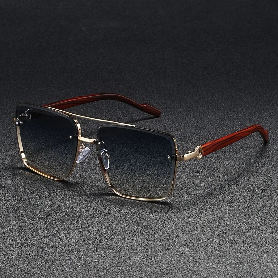 Lunettes de soleil carrées pour hommes — vintage, femmes, mode, rétro, 2025