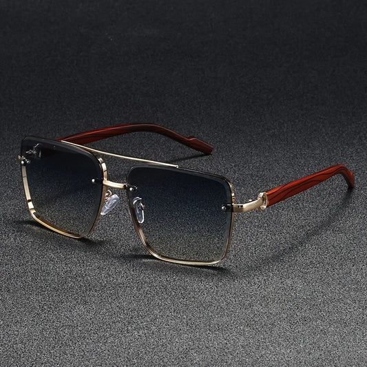 Lunettes de soleil carrées pour hommes — vintage, femmes, mode, rétro, 2025