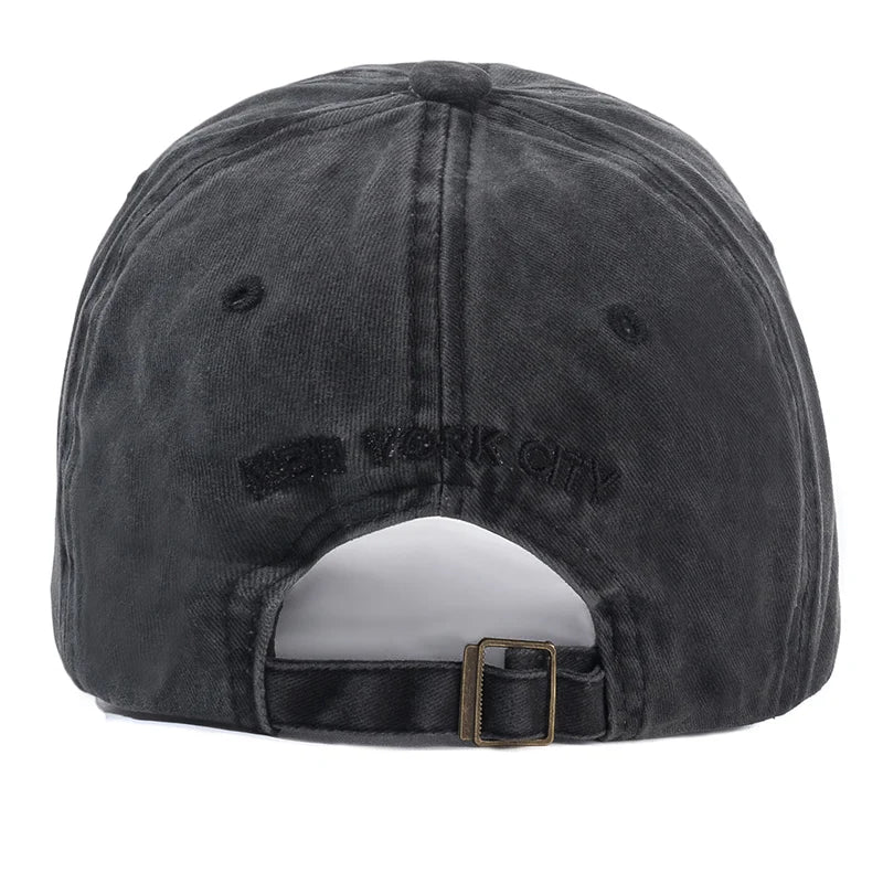 New York Distressed Cotton Cap for Men and Women, Snapback Caps, Baseball Caps, Sun Protection, CasAdvantages, Dad Hat, Outdoor Cap, 2024