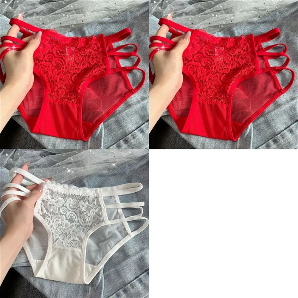 Culottes en Dentelle Femme — Lot de 3 Pièces Lingerie