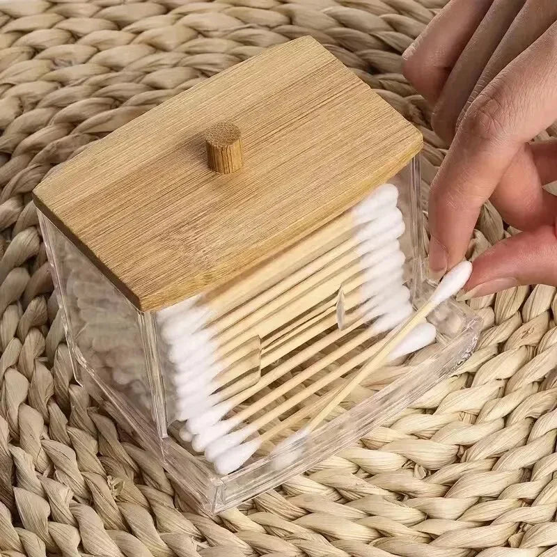Boite de Rangement Coton-Tige — Organisateur Salle de Bain Pratique