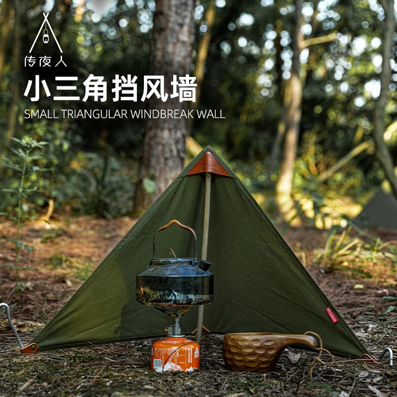BUSHCRAFT Wind Blocker TC Cotton MINI Windsheild Bushcraft Pare-brise de poêle triangulaire – pour la cuisine en plein air