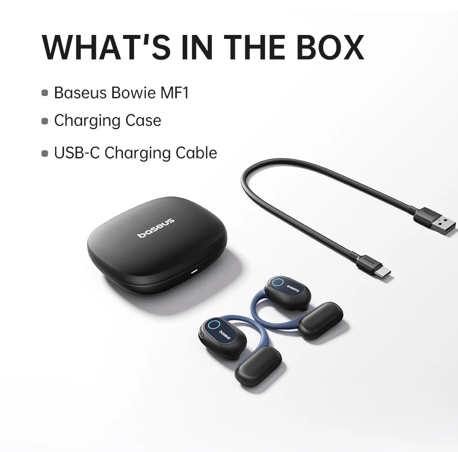 Écouteurs Sans Fil Sport Oreille Ouverte Bluetooth 5.4 — Crochets, Grandes Basses, 60h