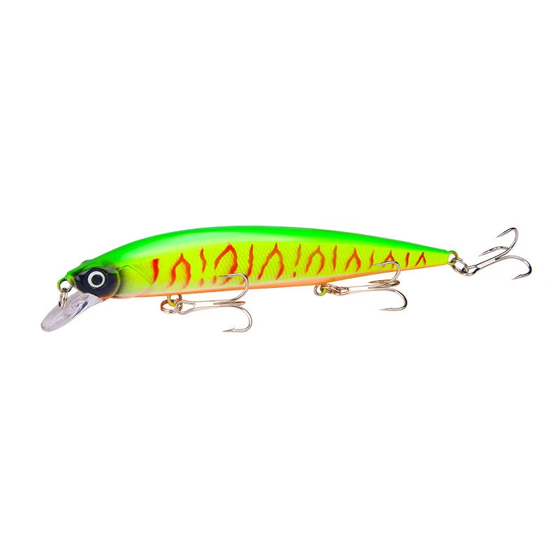 1 pièces leurre de pêche Wobbler réaliste yeux 3D 14 cm/18.5g vairon appât dur artificiel matériel de pêche leurre flottant avec 6 #   Crochets