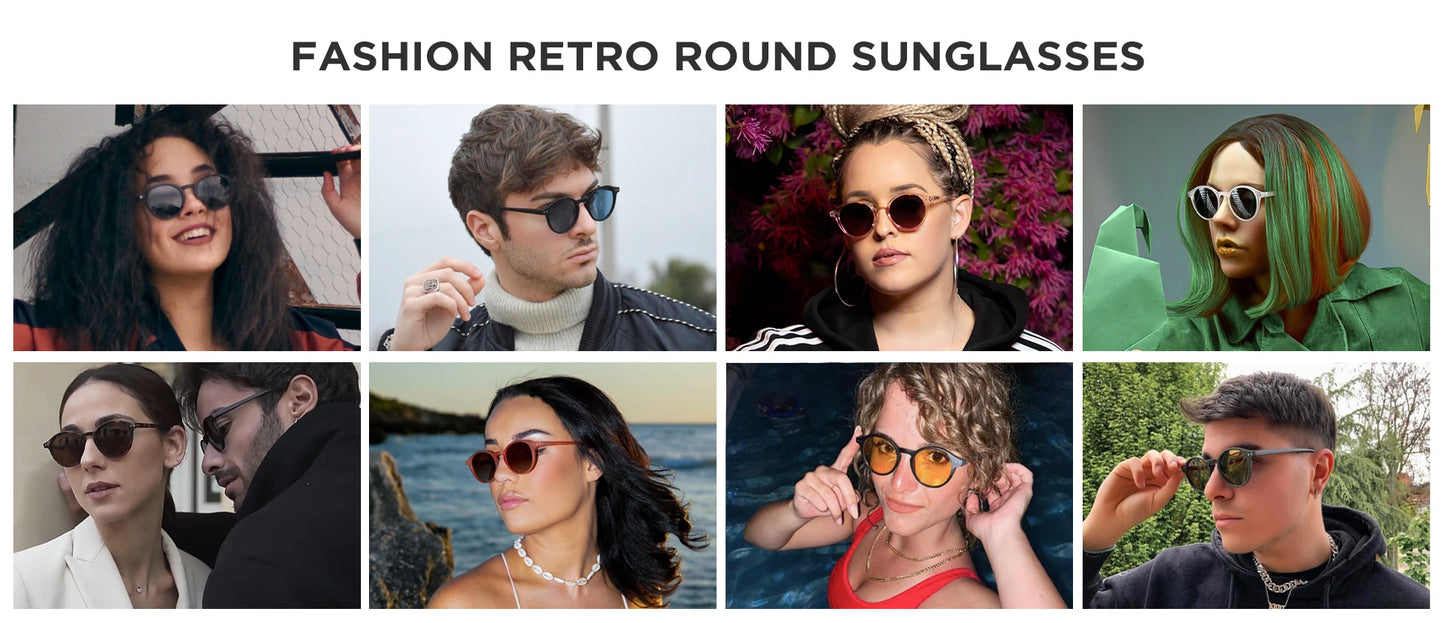 Lunettes de soleil polarisées circulaires rétro 2026 — petites rondes, UV400, vintage, hommes femmes
