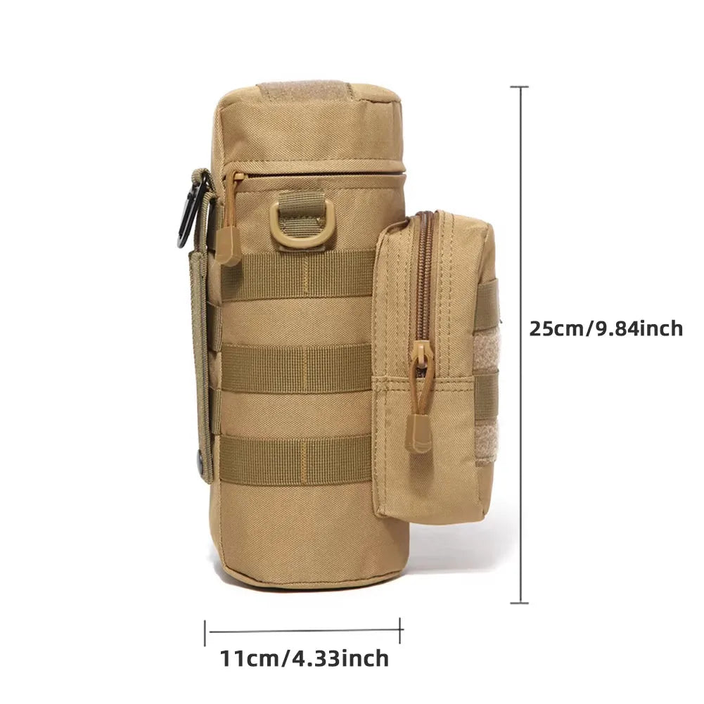 Tactique Molle bouteille d'eau sac support de pochette voyage en plein air Camping randonnée cyclisme pêche chasse bouteille d'eau bouilloire transporteur