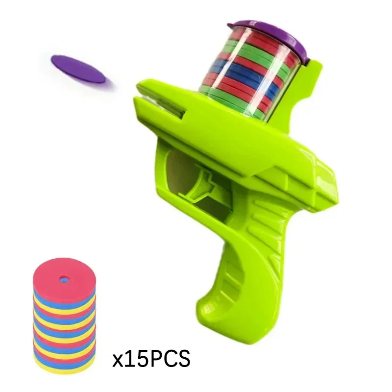 Pistolet à disque volant EVA à Double joueur, jouet de tir interactif Parent-enfant avec balles souples pour enfants, jeu de sécurité intérieure et extérieure
