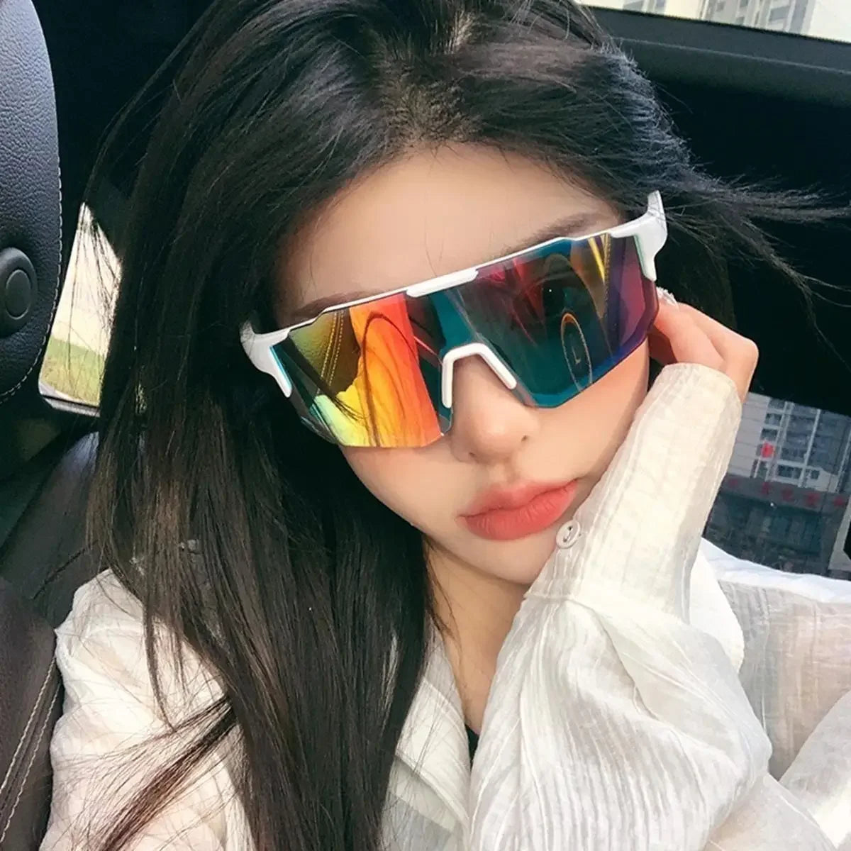 Nouvelles lunettes de soleil de cyclisme grand cadre UV400 nuances Protection UV Sports de plein air coupe-vent Anti-Ultraviolet randonnée lunettes d'escalade