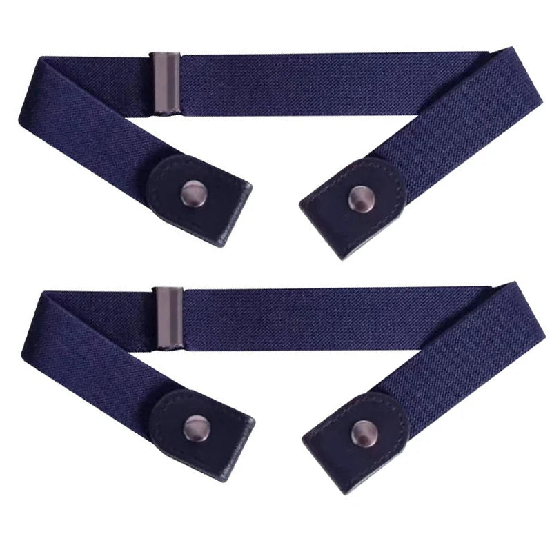 Ceinture Élastique Sans Boucle Unisexe — 2 Pièces Extensible Invisible Jeans