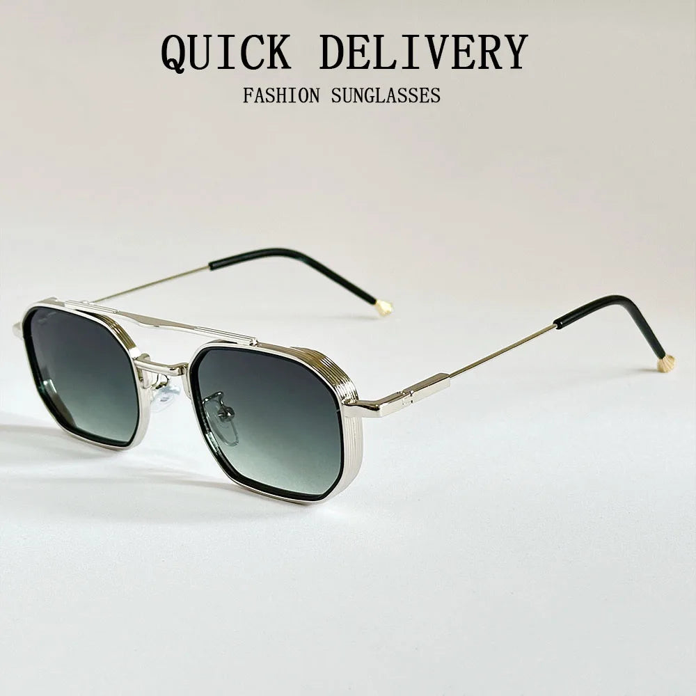 Lunettes de soleil carrées femmes vintage Steampunk — hommes, mode, 2025