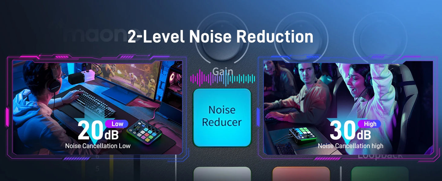 Interface Audio Gaming XLR — Effets Sonores & LED RGB Podcast & Streaming