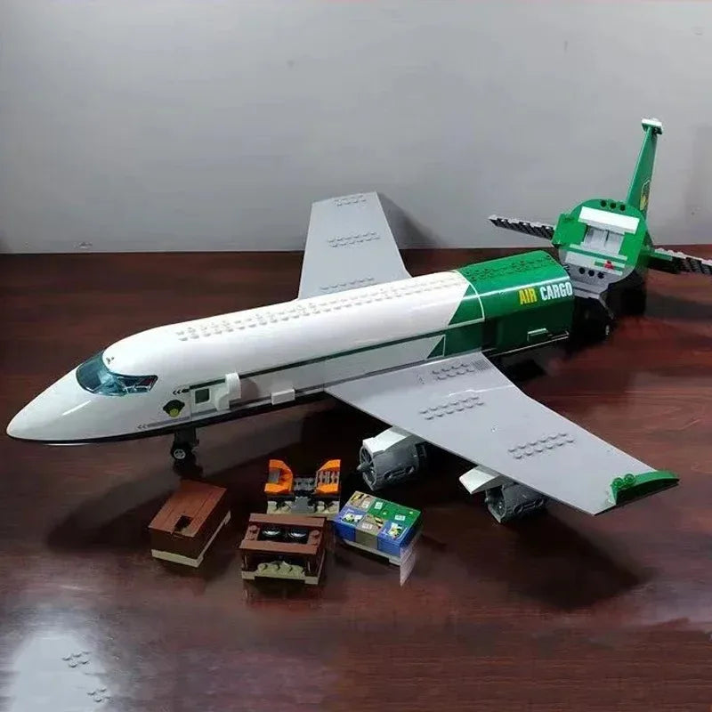 Blocs de Construction Avion de Passagers Enfants — Cabine Ouvrable Fête Anniversaire