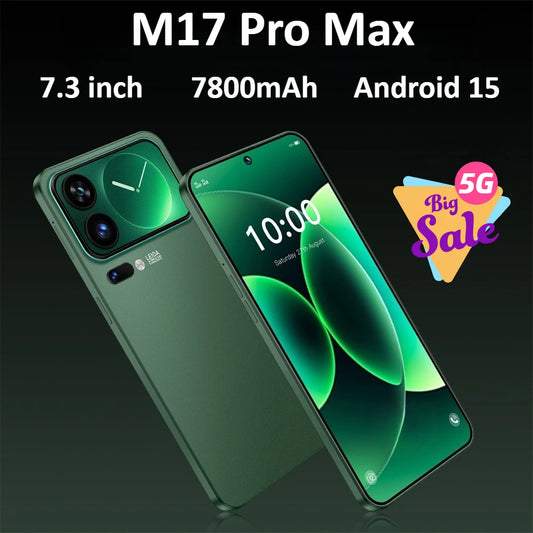 NOUVEAU HOT M17 Pro Max Smartphone 7.3HD Original Pas Cher 5G Double Carte Double Veille Téléphones Mobiles 7800mAh Android 15 Téléphones Mobiles