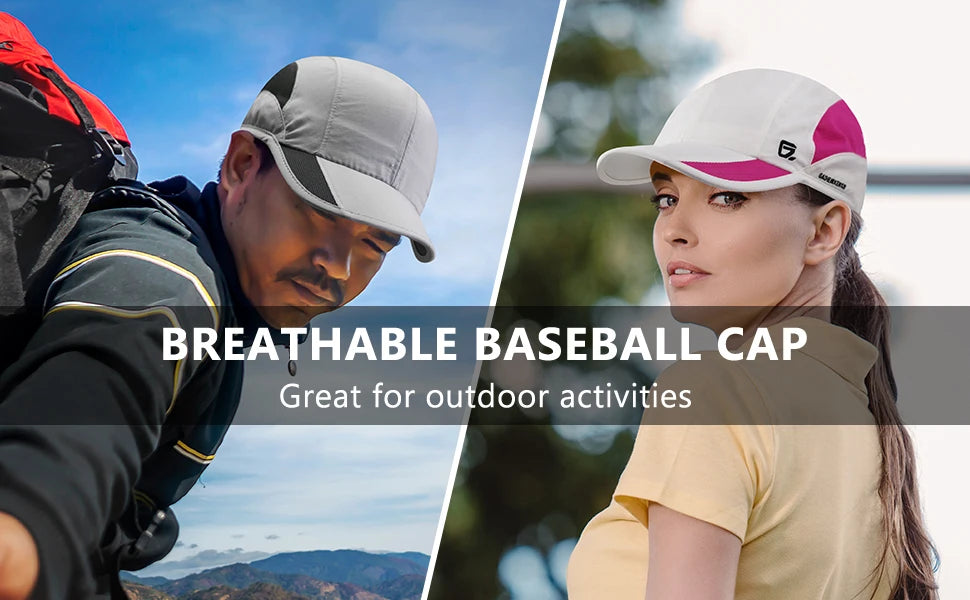 Casquette de sport unisexe à séchage rapide — réglable, légère, UPF 50+, course, randonnee, golf