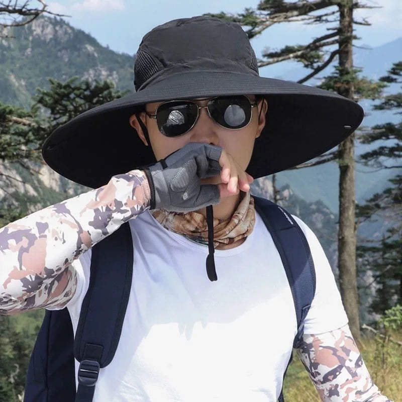 Chapeau de Soleil Pêcheur Pliable 15cm — Protection UV, Randonnée & Plage