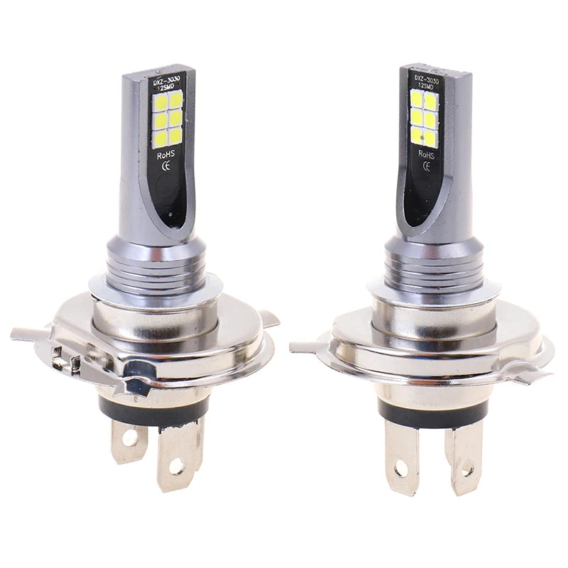 Ampoules LED H4 200W 12000LM Hi/Lo — Phare Antibrouillard Voiture Remplacement