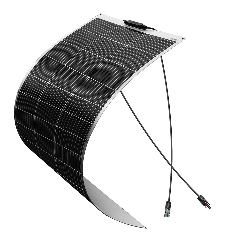 Panneau solaire souple 120W 12V monocristallin — semi-flexible, camping-car, van, bateaux, surfaces inégales